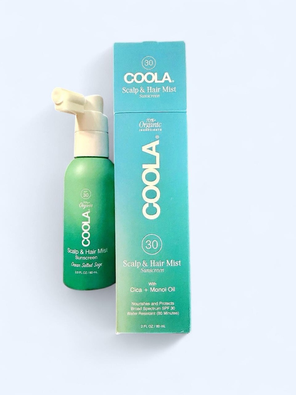 COOLA Scalp & Hair Mist SPF 30 - Teal Sunscreen for Hair and Scalp